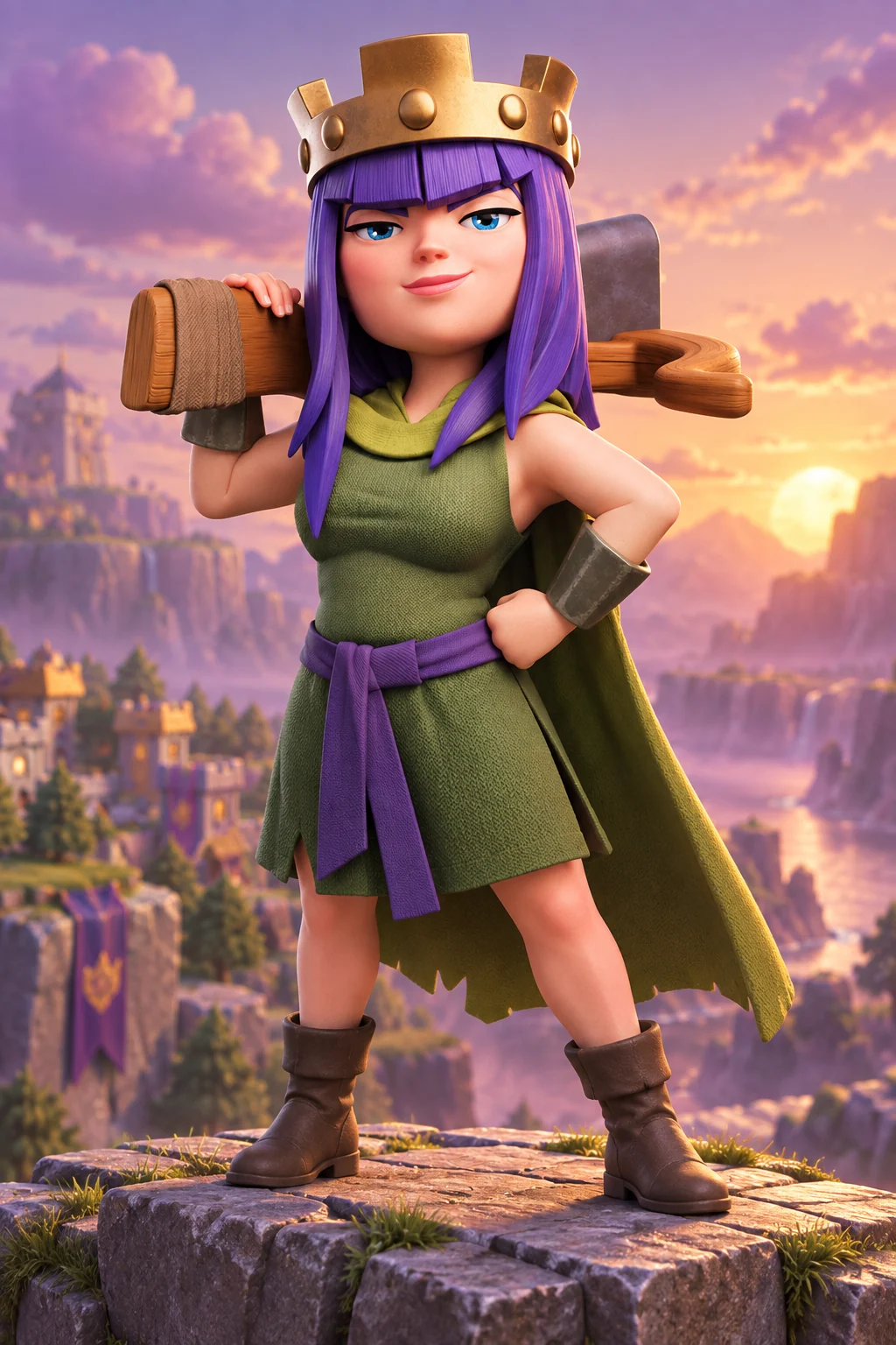 Archer Queen with her crossbow